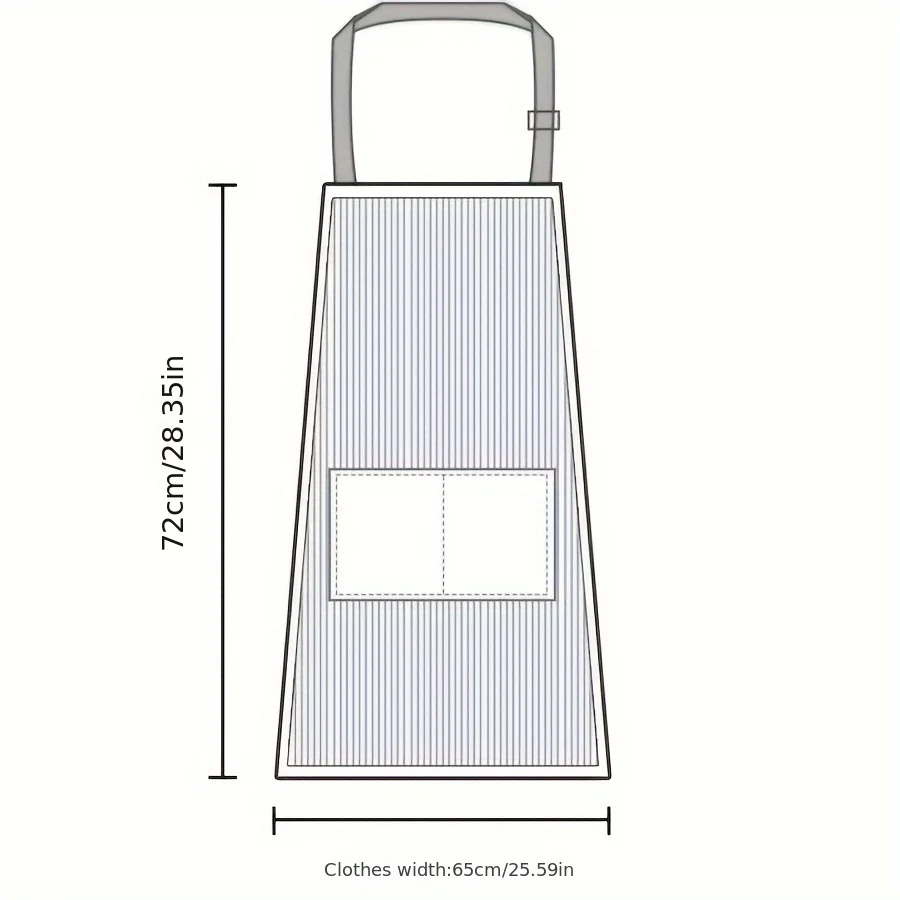 Apron for Home Kitchen Waterproof and Oil-Proof Adult Male and Female Couple Style Cooking Work Clothes Light and Thin