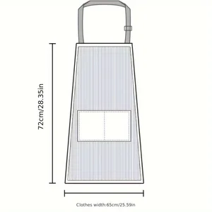 Waterproof oil apron, adult male and female, couple style, cooking, work clothes, light and fine, home 8 Main Sales Apron Kitchen - №2