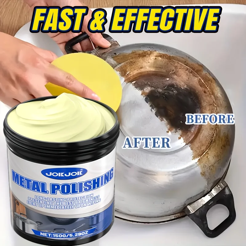 Miracle Polishing Paste | Multi-Purpose Metal Polishing Agent for Cookstoves, Range Hoods, Cookware and Sinks for Restoration