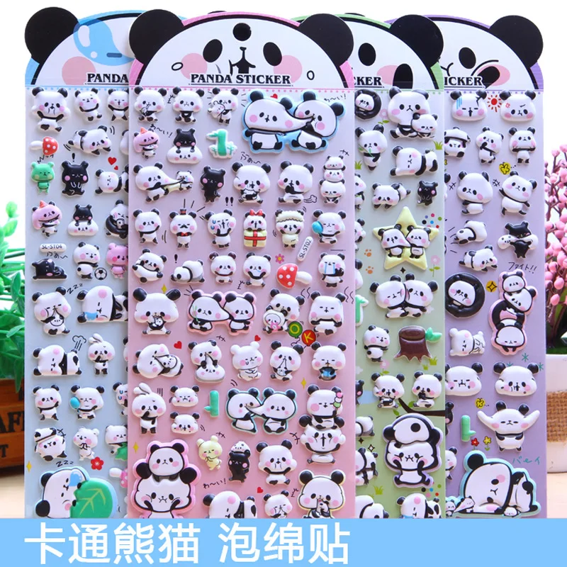 1 pc Cute Panda Bubble Decorative Stickers Households Accessories Decoration