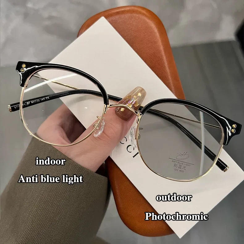 

Очки солнцезащитные фотохромные в полуоправе для мужчин и женщин