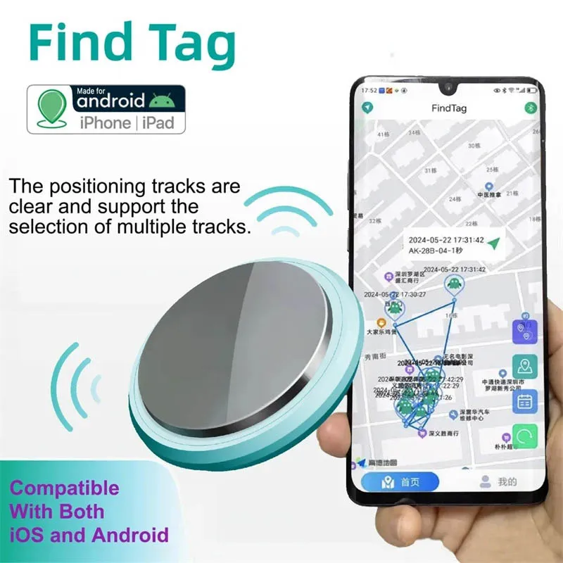 개 애완 동물 스마트 태그 App GPS 트래커 공기 블루투스 Xiaomi Huawei Apple 용 분실 방지 태그 찾기 키 자동차 어린이 안전 스마트 트랙 태그