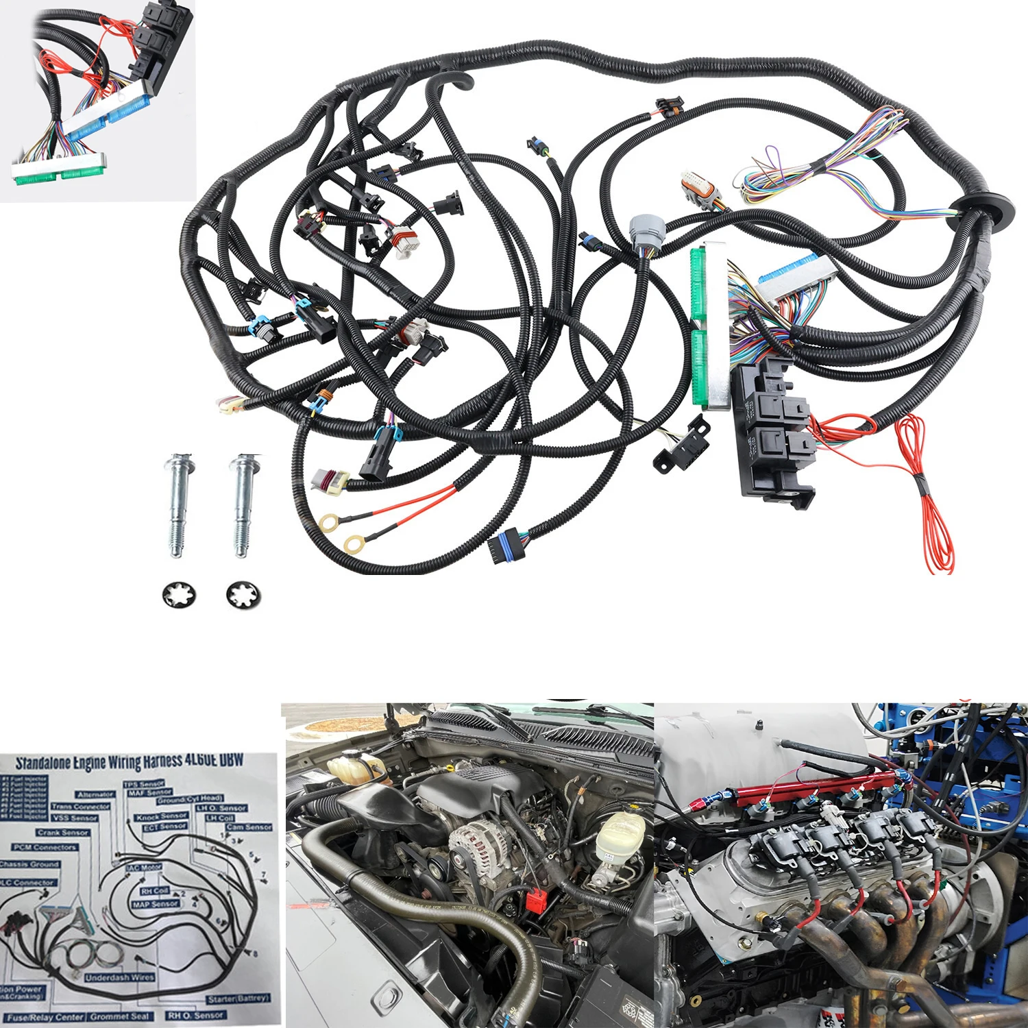 LS Swap Standalone Wiring Harness DBW  Drive-By-Wire DBW 4L60E Tran for LS1 LS 97-04