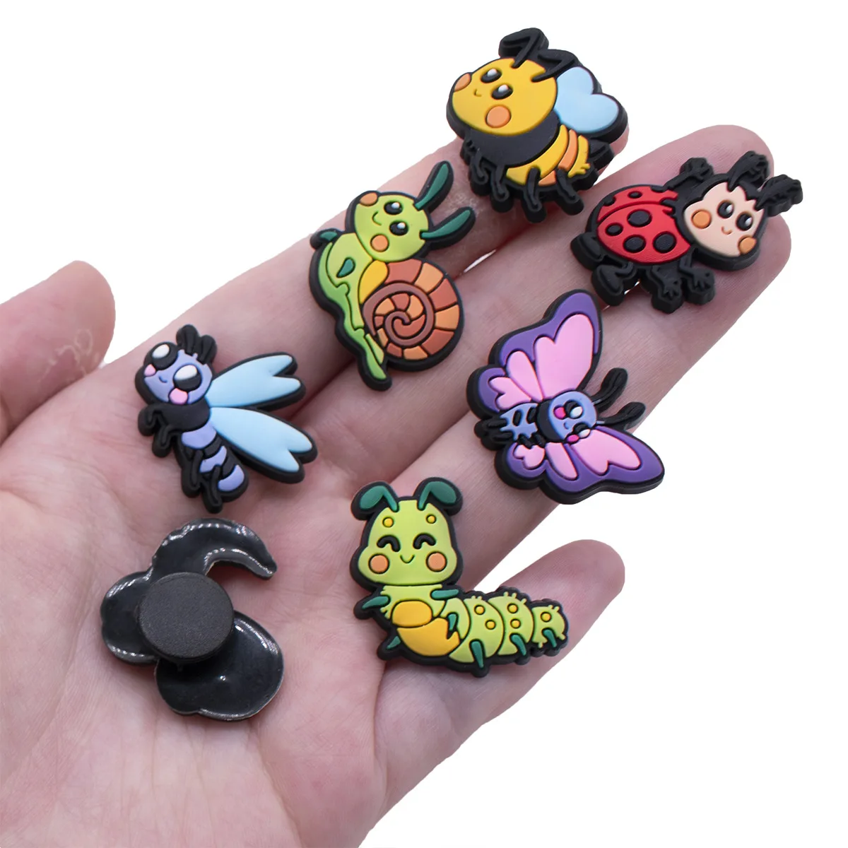 Shoe Charms for Crocs Accessories Caterpillar Butterfly Shoes Charm for Croc Decorations Pins Men Accessory Jeans Woman Clogs image 3