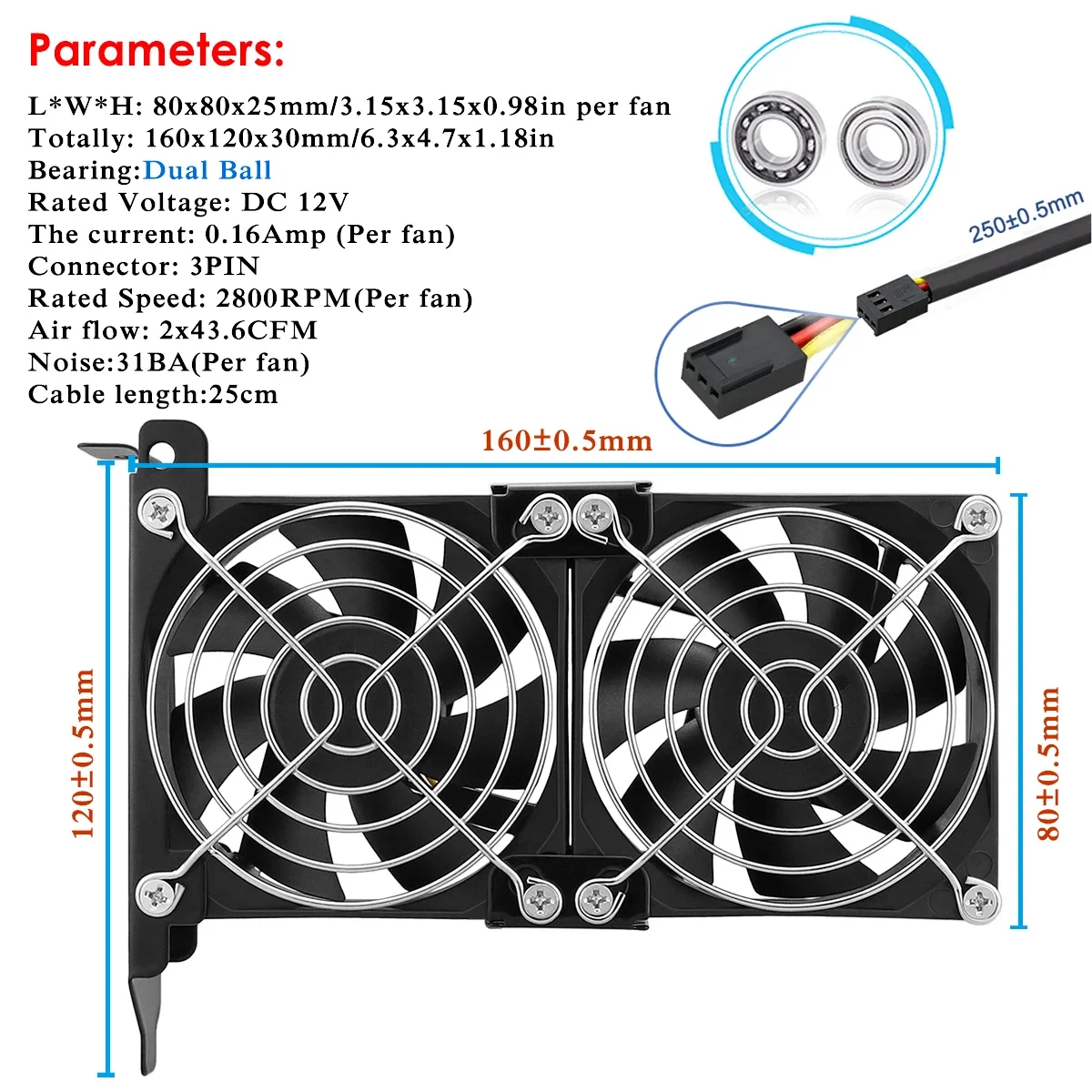 Variant: 8CM Dual 2800RPM
