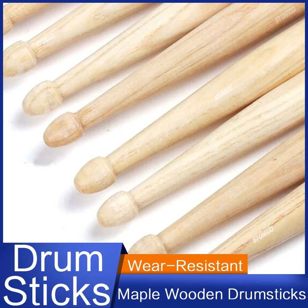 NEW Hot Sale Drum Sticks Wear-resistant Maple Wooden Drumsticks 5A Drum Sticks Percussion Stonego Instruments Accessories