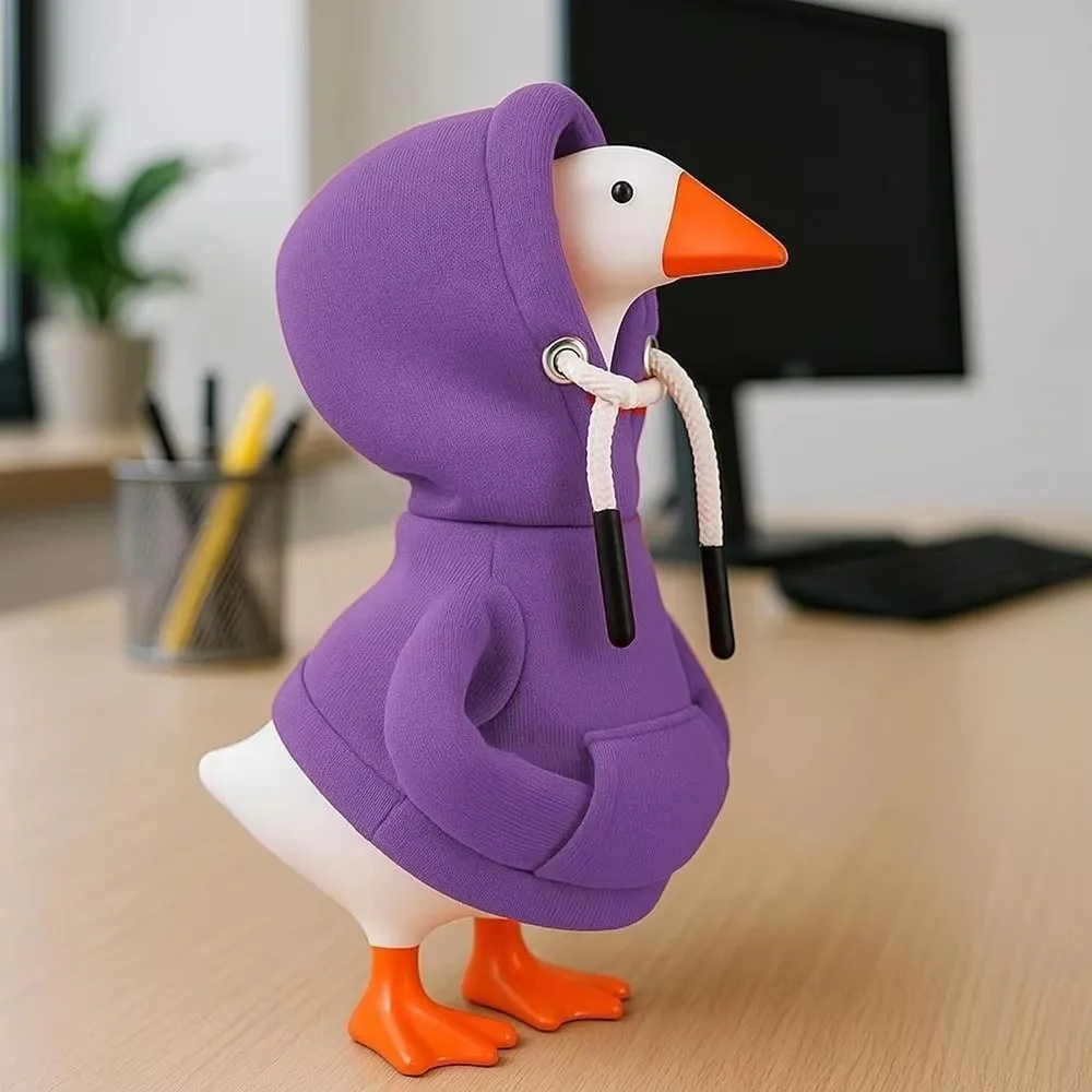5 Inch Mini Porch Goose Hoodies Hoodies Funny Porch Goose Outfit Various Colors Creative Porch Goose Dress Porch Decoration