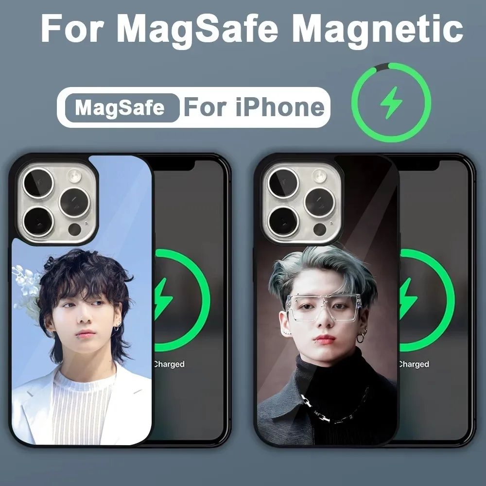 Kpop J-JungKookS-S Phone Case For iPhone 16,15,14,13,12,11,Plus,Pro,Max,Mini Magsafe Magnetic Wireless Charging