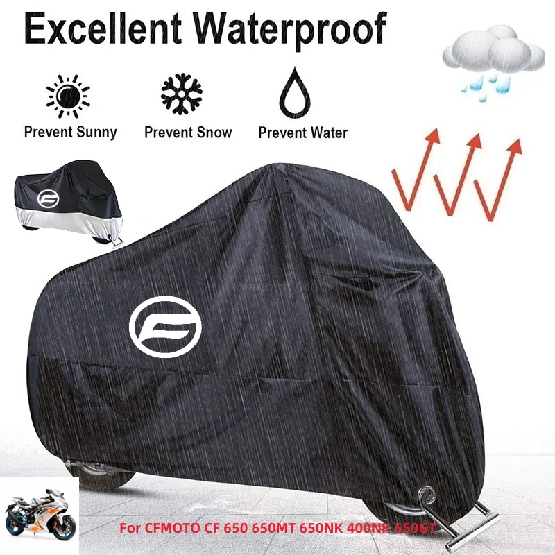 For CFMOTO CF 650 650MT 650NK 400NK 650GT Motorcycle Cover Outdoor Uv Protector Dustproof Rain Covers