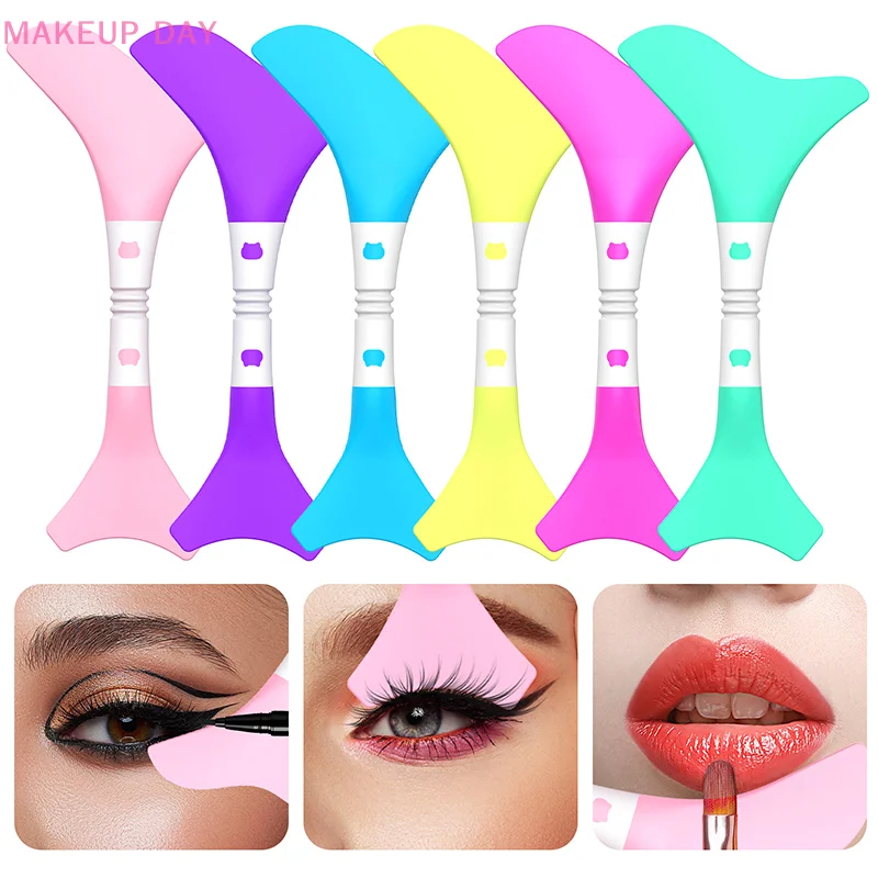 Eyeliner en silicone réutilisable multifonctionnel, outil de maquillage auxiliaire, cils, ombre à barrage, rouge à lèvres, dessin de cailloux, déterminer