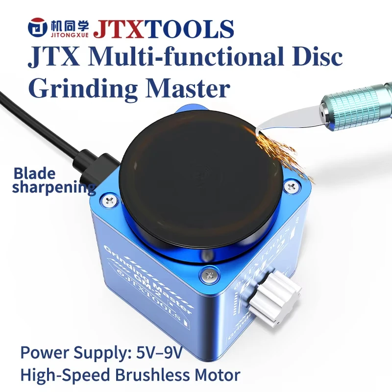 JTX GM2 Multifunctional Disc Grinding Master HighSpeed Brushless Motor Precision Sharpener for Blades Tweezers Multimeter Pens