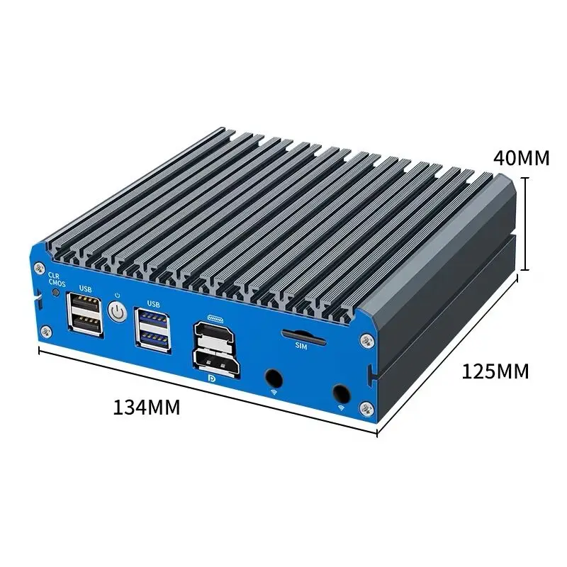 NUC Barebone Home Office Mini Server N150 4x2.5G Rete Celeron J6413 J5005 Mini Box industriale senza ventola incorporato PC Linux Win10