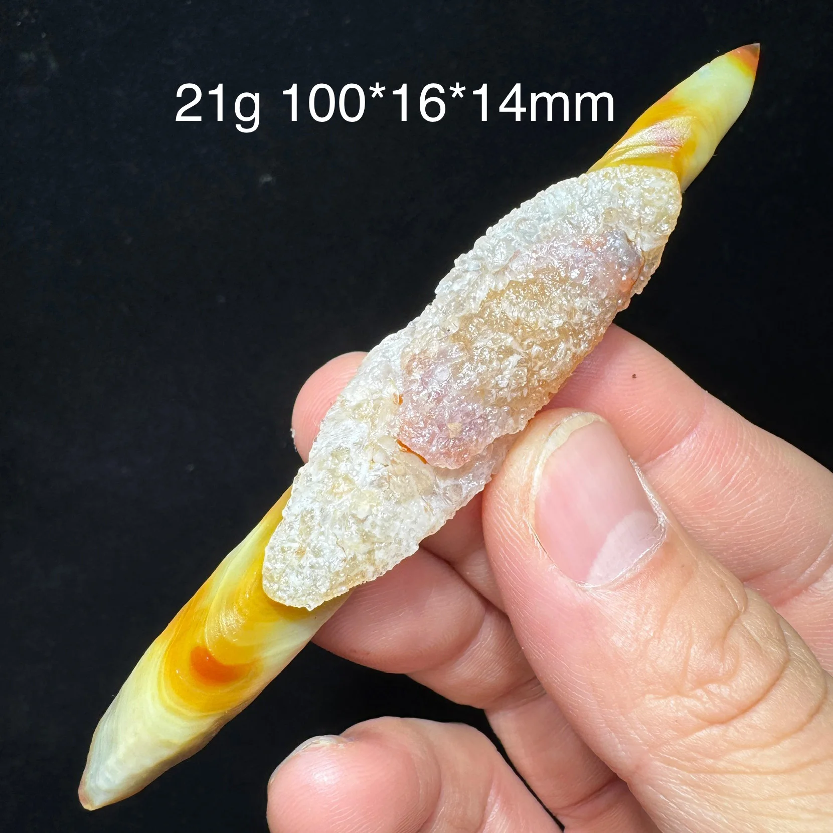 Natural Sardonyx Red Gobi Agate Crystal Quartz Points Wizard Meditation Wand Spirit Specimen Healing Stone Home Decor KN1-35 - view 5