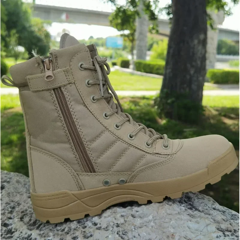 Tactical Military Boots Men Breathable Desert Combat Army Boots Outdoor Hiking Boots Ankle Shoes Men Work Safty Shoes