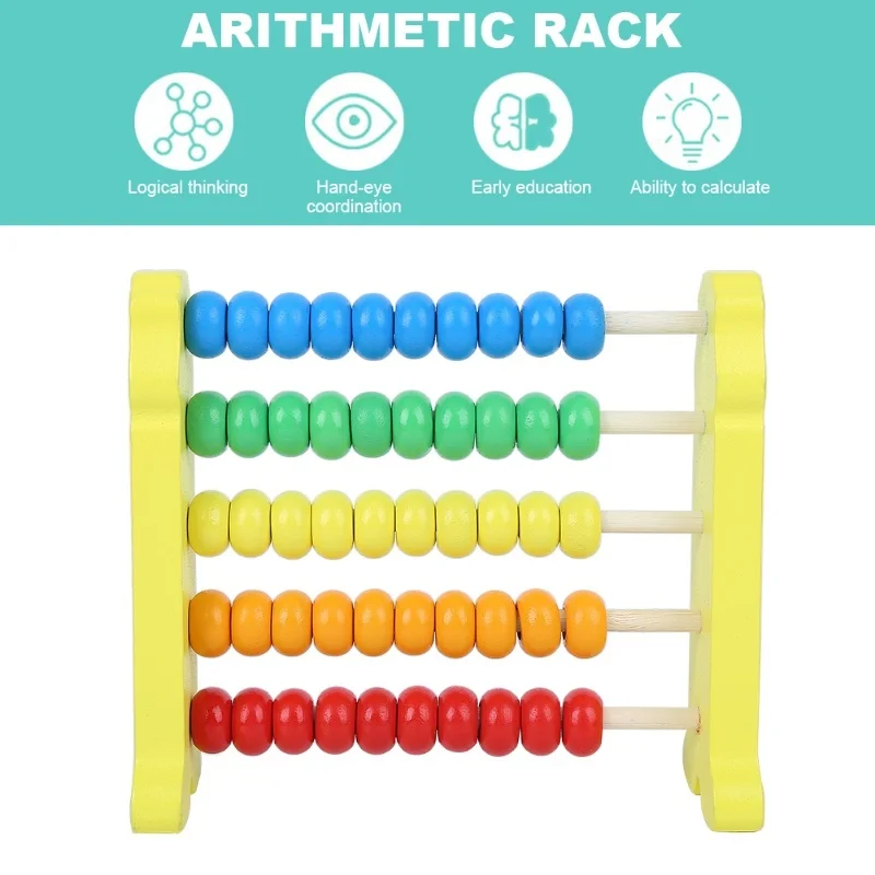 산술 랙 수학 장난감 아기 소년 아기 소녀를 위한 나무 교육 조기 학습 장난감