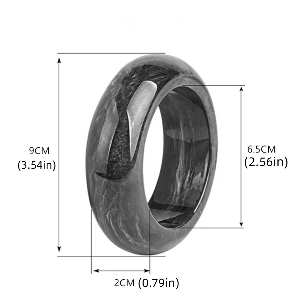 Simple Vintage อะคริลิคกําไลข้อมือ Smudging ยุ้ยกว้างสร้อยข้อมือเรซิ่น Minority Design Retro แหวนมือตกแต่ง