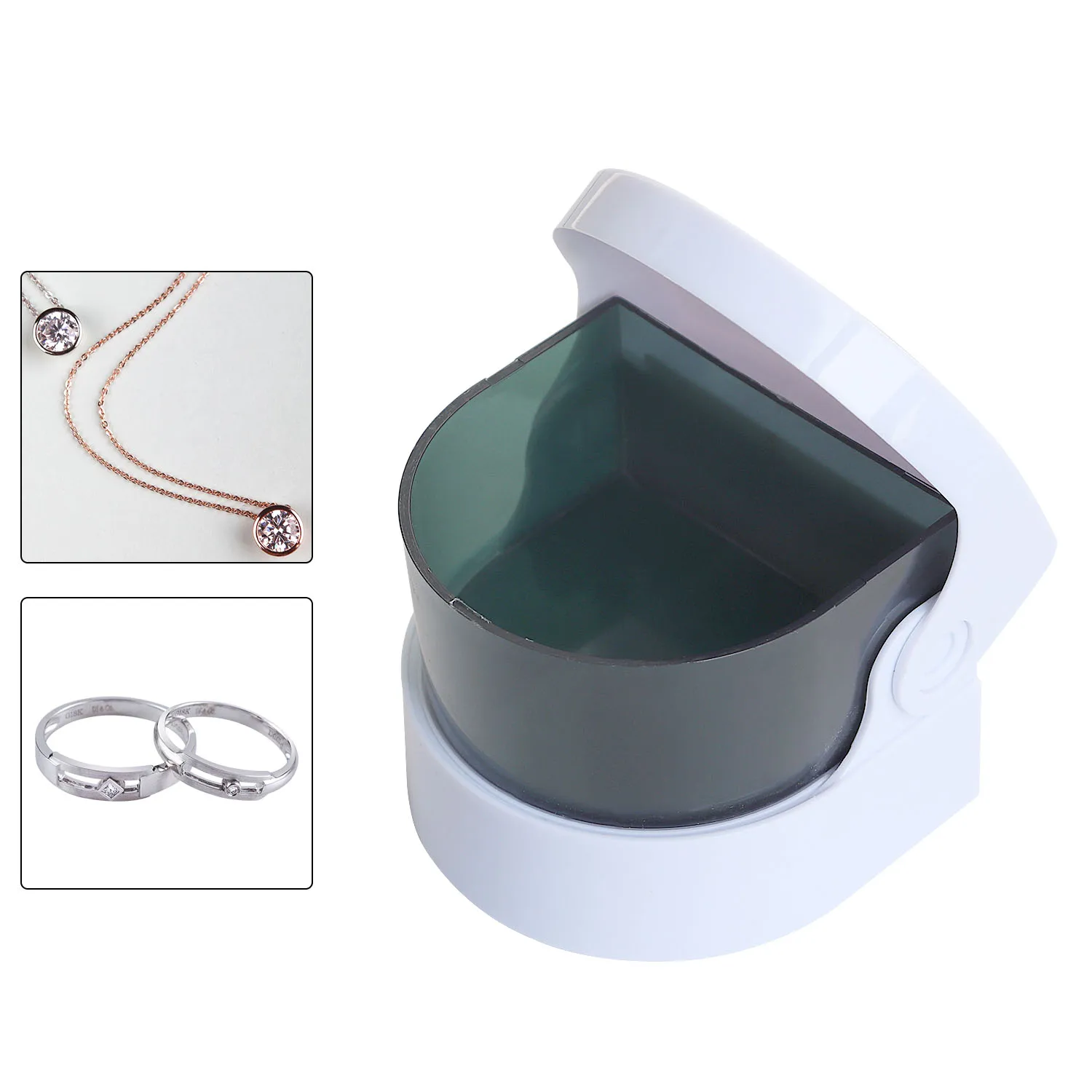 

Mini Ultrasonic Cleaner, Compact Professional Ultrasonic Jewelry Cleaner for Cleaning Eyeglasses Watches Dentures