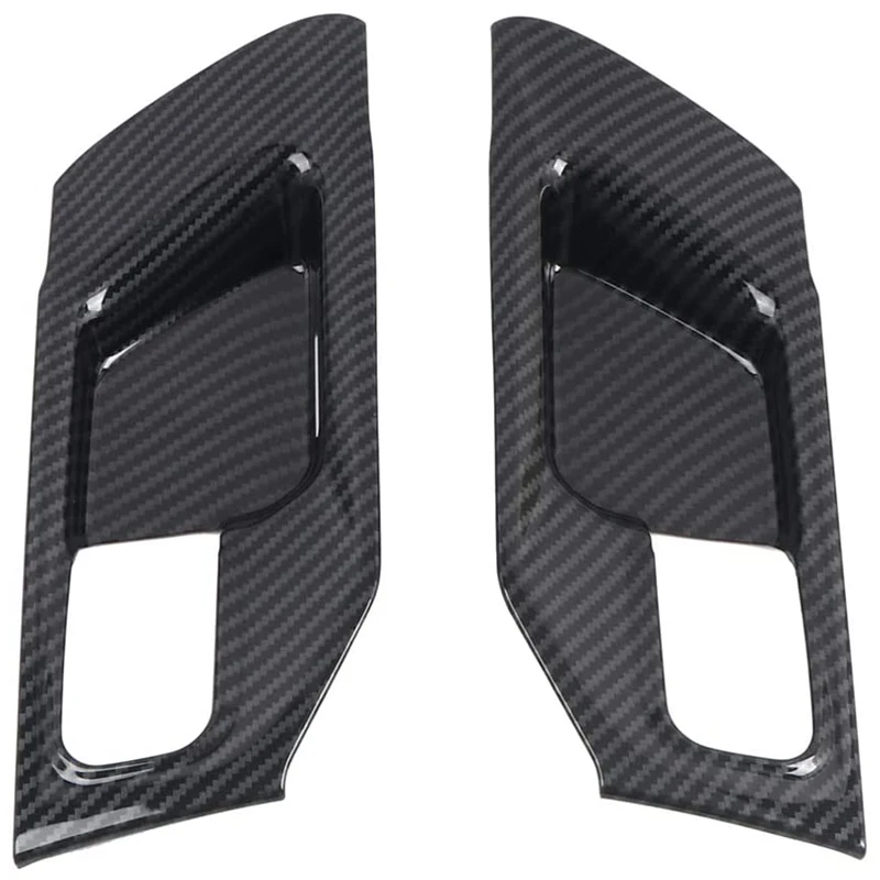 

Автомобильные аксессуары для Dodge Ram 1500 2019 2020, боковые внутренние дверные ручки, крышка чашки, отделка ABS, углеродное волокно, зерно, 2 шт.