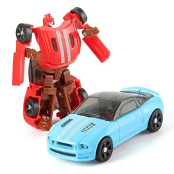 New Simulation Mini Plastic Deformation Robot Car Toy Model Children's Autobot Mini Manual Deformation Car Pocket Robot Toys