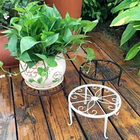 【ZYAA-1】Metal Potted Plant Stands Duty Rustproof Iron Round Flower Pot Stands Plant Holder Support Rack Plant Stand Rack