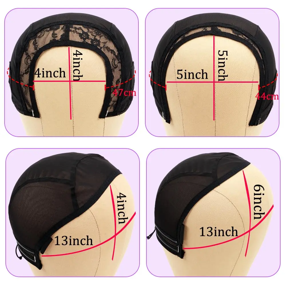

Wig Cap with Adjustable Wig Grip Band for Lace Front Wigs, Non Slip Breathable Semi Spliced Cap, Secure Fit