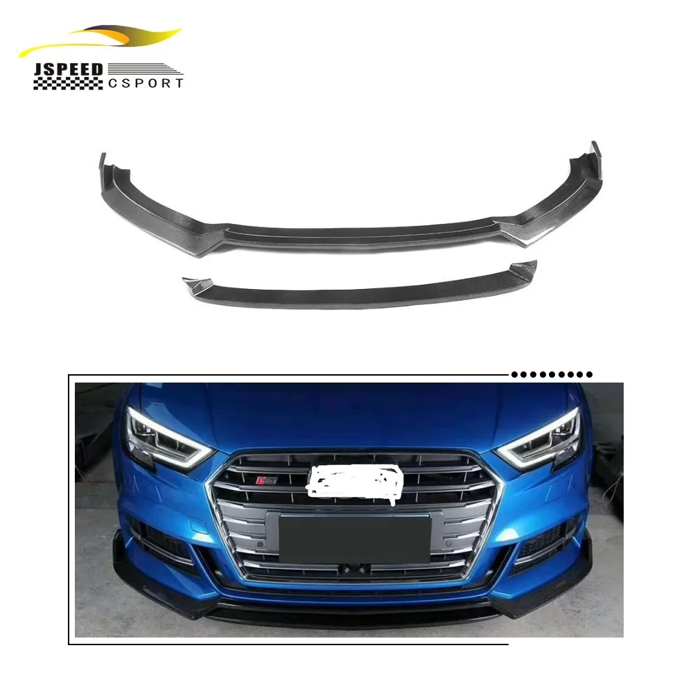 

Suitable for Audi S3 A3 SLINE 2017 Carbon fiber front bumper lip Spoiler