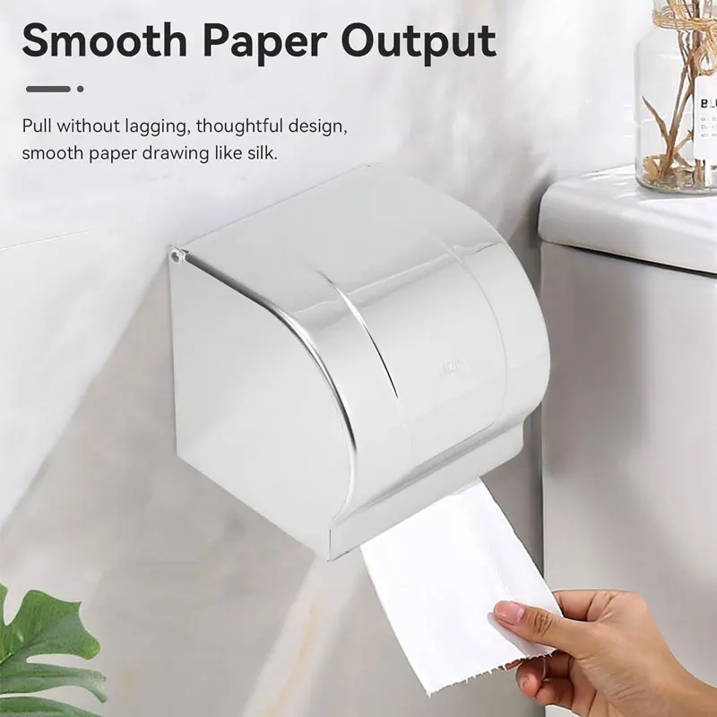 

Bathroom Tissue Holder Bathroom Waterproof Toilet Roll Holder Wall-mounted Tissue Holder Paper Towel Holder Toilet Roll Holder