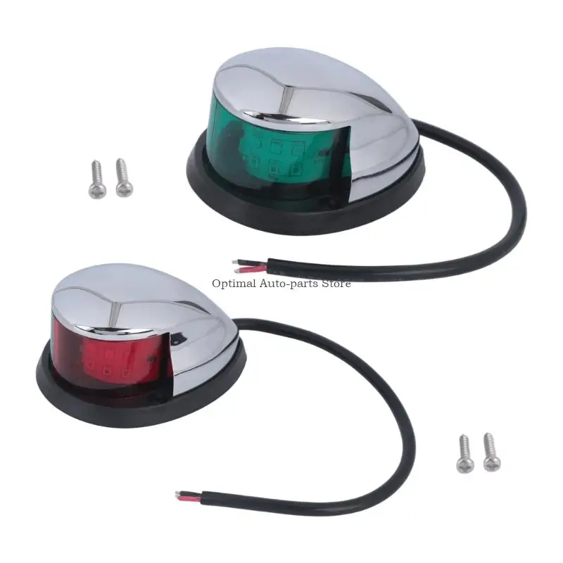 2-Light Marine Lights Set with 225-Degree Coverage, 12 V Direct Current and 12-LED Construction for Fishing Boat Use