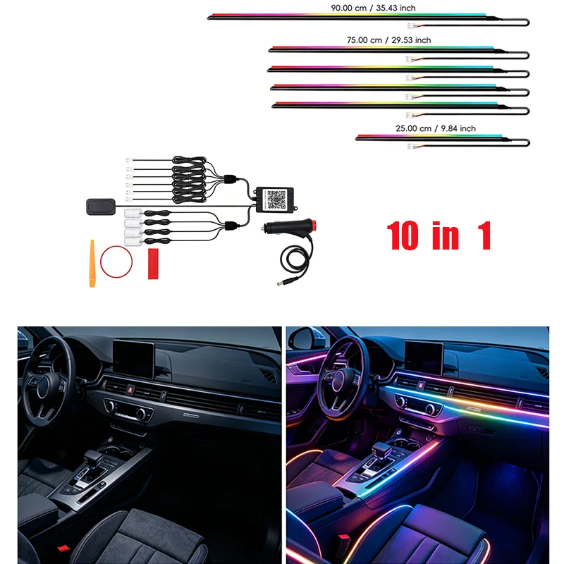 Car Interior Led Strip App Control - شريط إضاءة LED داخلي للسيارة 10