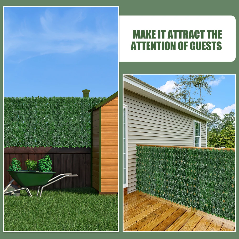 

Simulated Green Plant Fence Fencing Panel Faux Plants Decorative Leaves Artificial Wall Greenery Panels Hedge