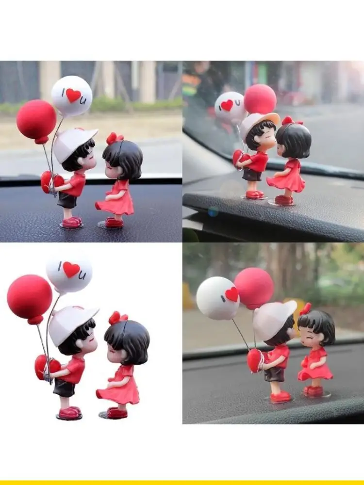 SZCH Whimsically Kiss Car Decoration, Resin Couple for Dashboard Display and Gifting