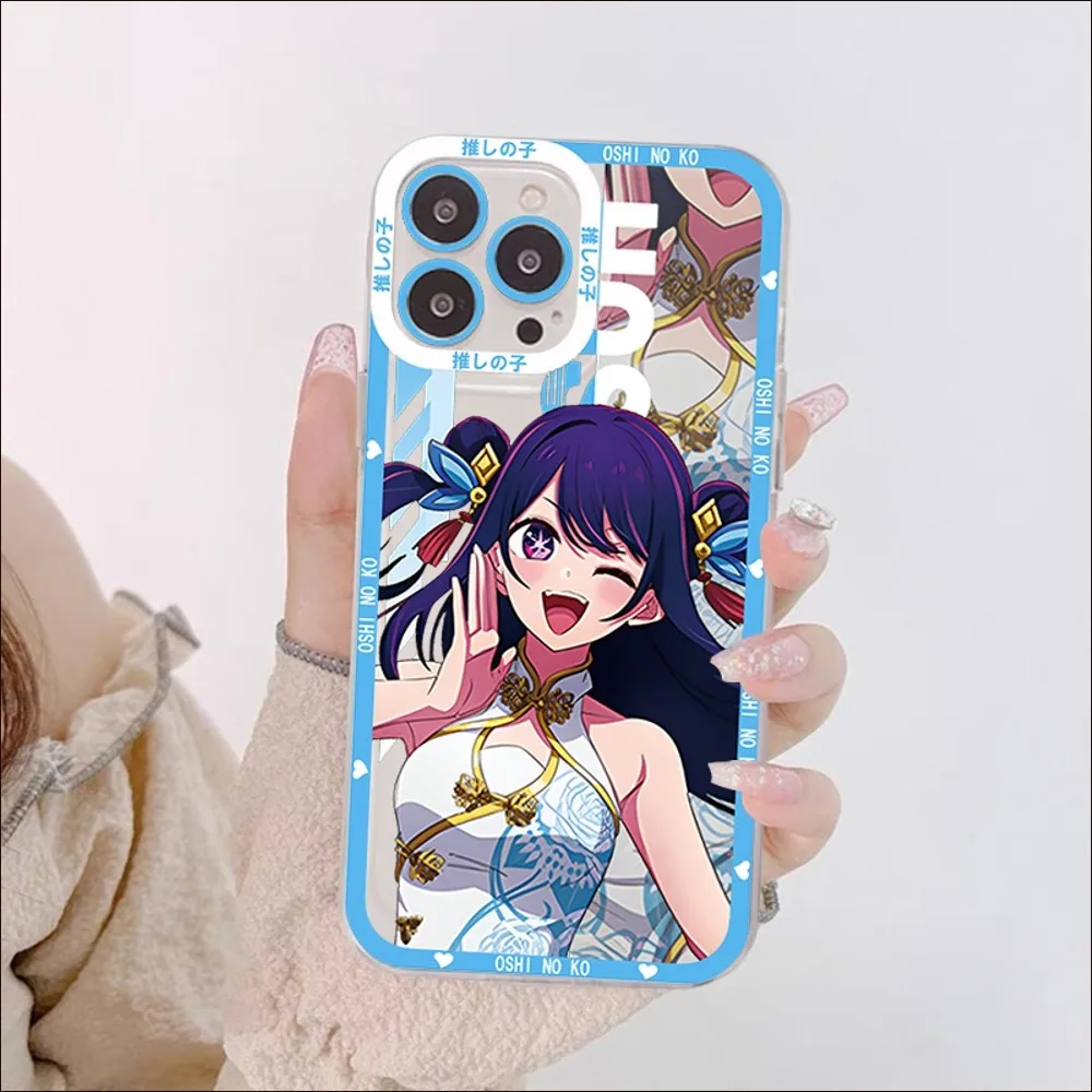 Oshi No Ko Anime Ai Hoshino Phone Case For iPhone 11 12 13 14 Mini Pro Max XR X XS TPU Clear Case