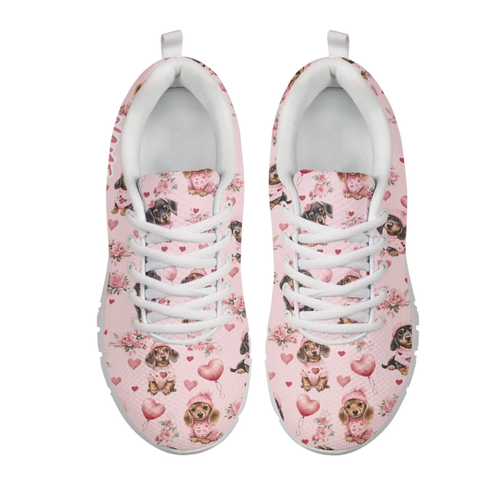 Coloranimal Breathable Athletic Sneakers Featuring Cute Pink Axolotl, Mesh Trainers for Mens and Womens Outdoor Tennis