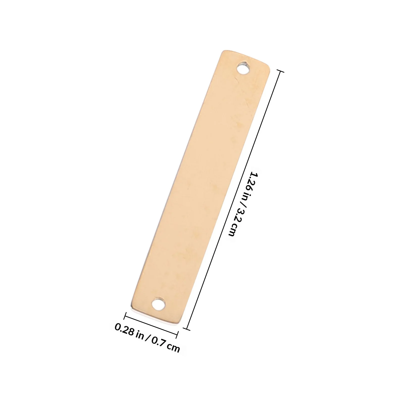 20Pcs Stainless Steel Rectangular Charm Blanks for Handmade Necklace Earring Bracelet DIY Stamping Tag Pendant Craft Supplies