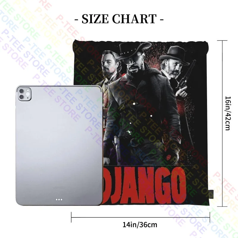 Django Unchained Quentin Tarantino Jamie Foxx Christoph Waltz Drawstring Bags Gym Bag Hot Eco Friendly