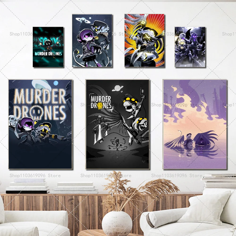 TV Series M-Murder D-Drones Poster Self-adhesive Art Waterproof Paper Sticker Coffee House Bar Room Wall Decor