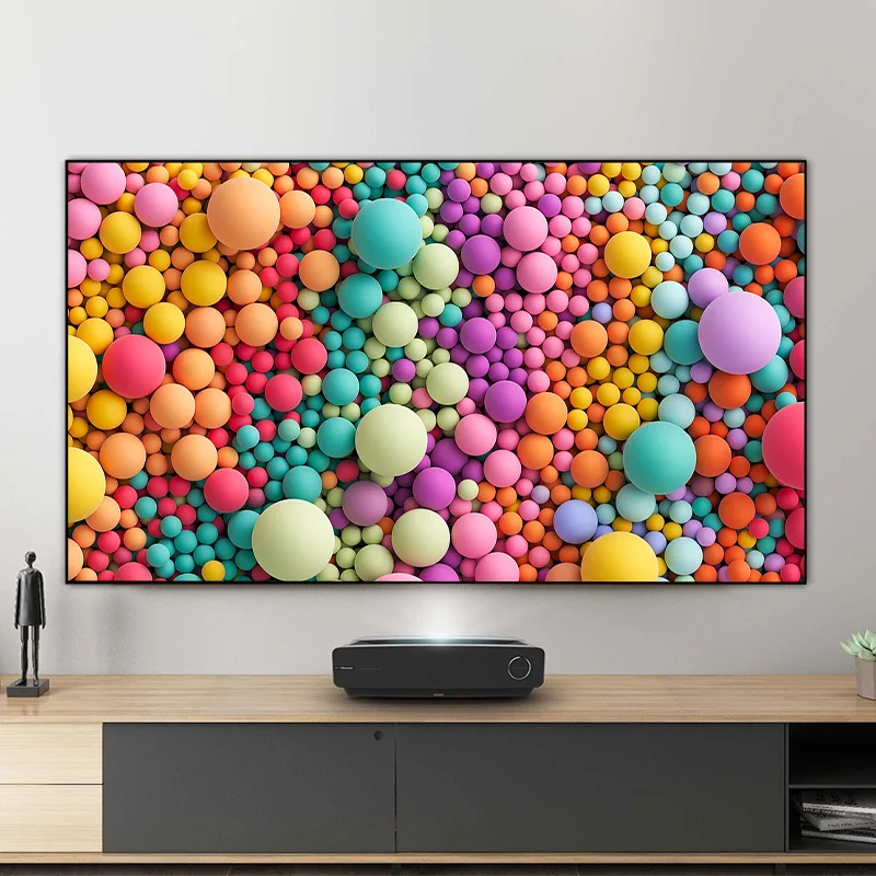 

2025 NEW Grey Diamond Projection Screen Frame Screen for UST Ultra Short Throw Laser Projector Good Contrast 3D 4K 150 Inch Max