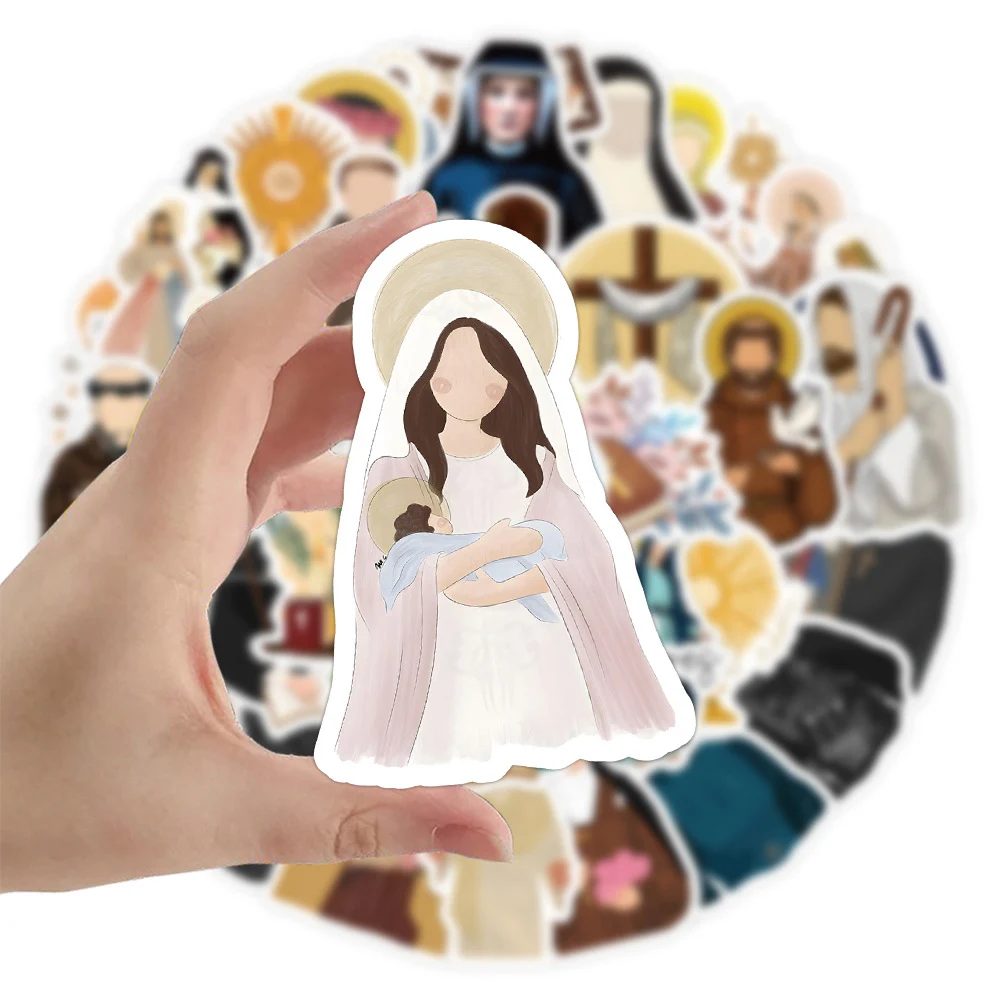 10/30/50pcs Christian Monk Nuns Graffiti Stickers for Scrapbooking Phone Wall Luggage Laptop   Cartoon Decal Sticker Waterproof