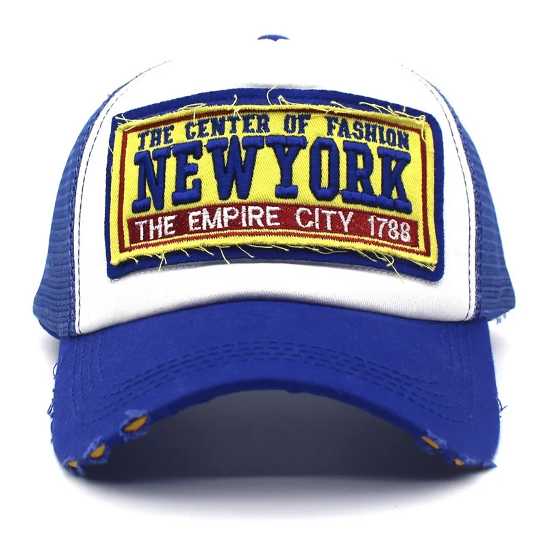 NEWYORK Mesh Baseball Cap For Men Women Summer Breathable Mens Caps And Hats Casquette Homme Gorra Hip Hop Trucker Hat Snap Back