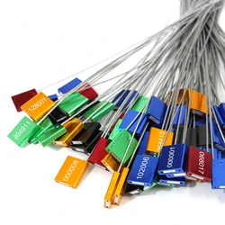 Blank Lock High Security Cable Seals Metal Container Steel Wire Tags Pull Tight Aluminum Shipping Locking