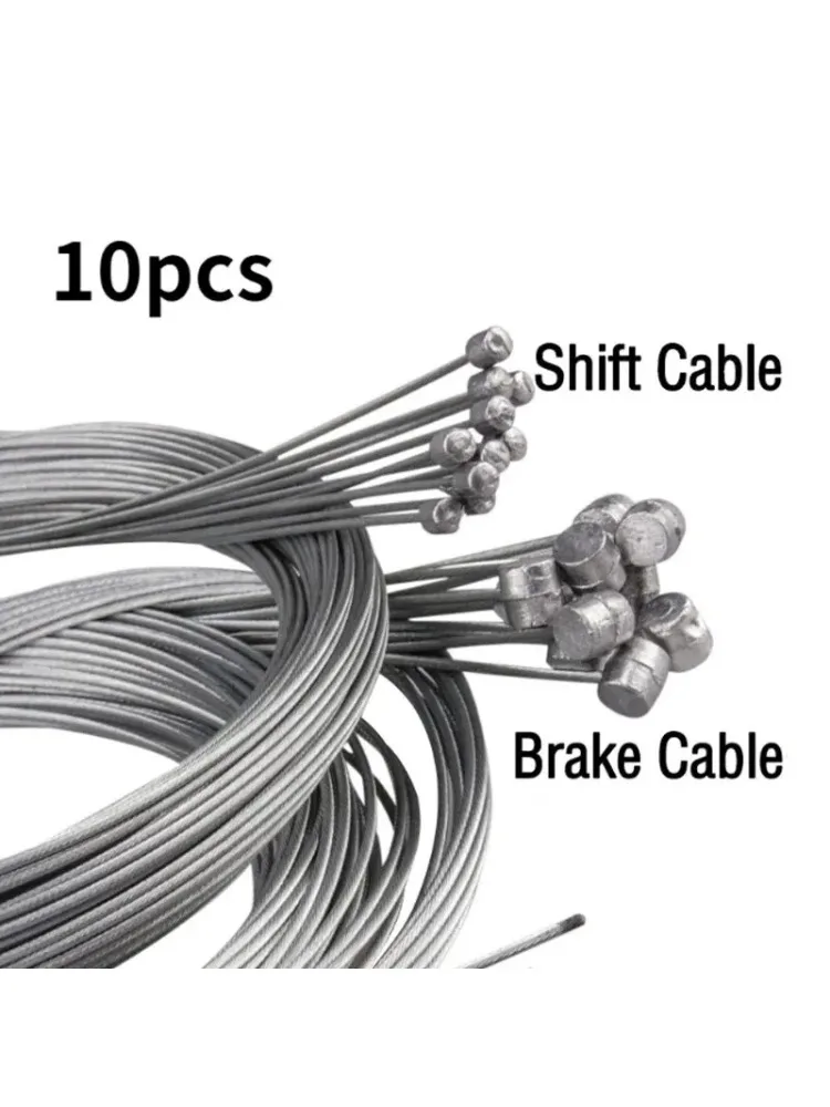 AliExpress NONE 5/10PCS Universal Bicycle Brake Shift Cable Set Durable Road MTB Brake Line for Mountain and Road Bikes