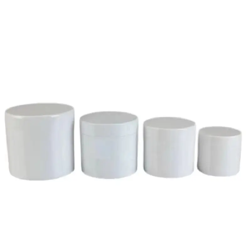 

10pcs White Plastic Cream Containers Two Layers Thick Wall Hair Wax Jar 100g 200g 300g 500g Empty Refillable Bottle Cosmetic Pot