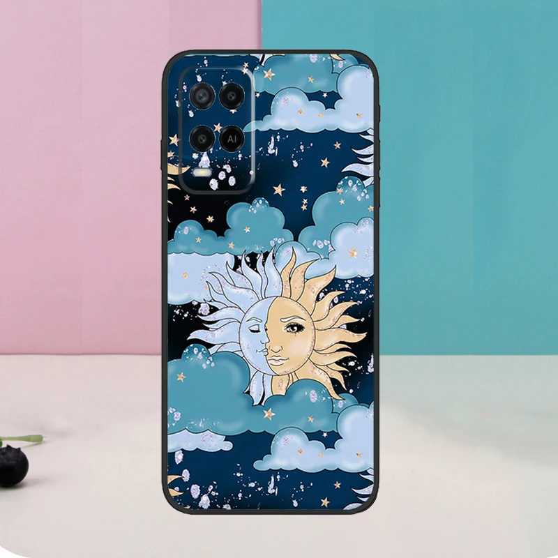 Sun Moons Star Signs Celestial For OPPO A98 A78 A58 A5 A9 A15 A17 A57 A77 A96 A76 A16 A54 A74 A94 A52 A72 A57S A53S Case