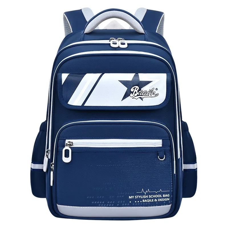 Casual Kids Backpack Primary Student School Bag Boys Girls Daypack Large Spine Protection Book Bag Waterproof Durable Rucksack