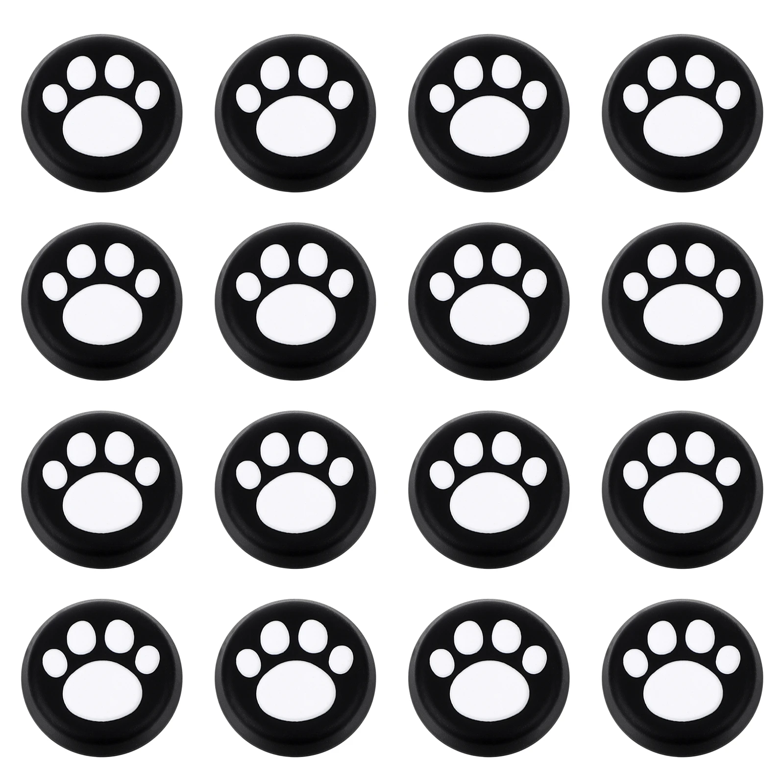 16 قطعة غطاء مقبض غطاء سيليكون مع مقبض مخلب طباعة يغطي هلام السيليكا حامي قبعات عصا التحكم