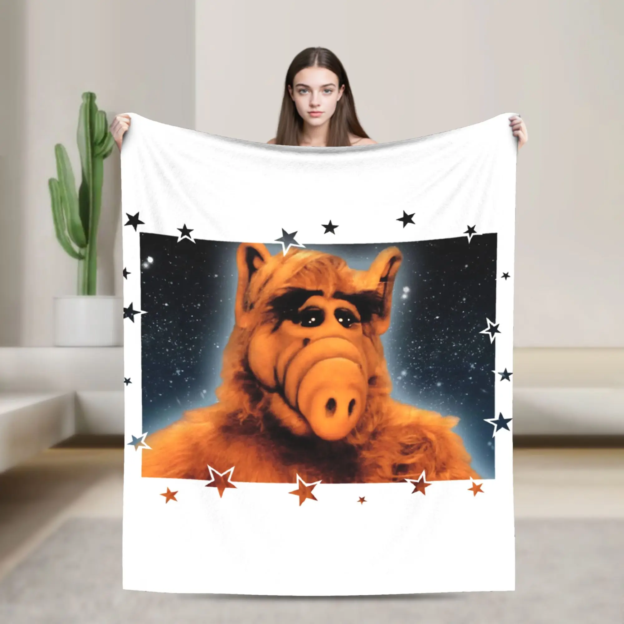 Alf  Alien Life Form Comedy  Fleece Throw Blankets  Blankets for Bed Outdoor Super Warm Bedroom Quilt
