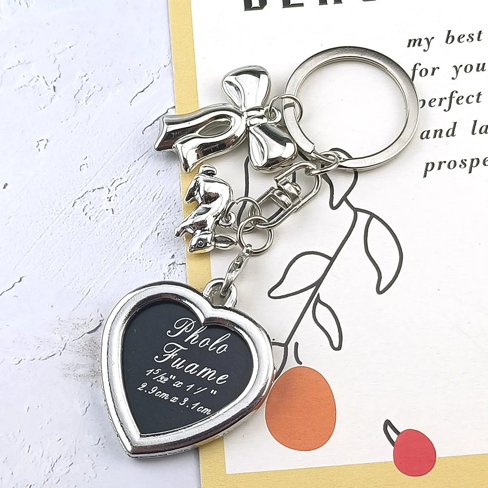 Big Heart Bowknot Keychain Mobile Phone Pendant Headphone Case Pendant Backpack Decoration Accessories Gifts