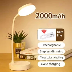 Portable LED Desk Lamp Eye Protection 3 Modes Dimming for Bedroom Bedside USB Touch  Charge College Student Book Readin Lamp2024