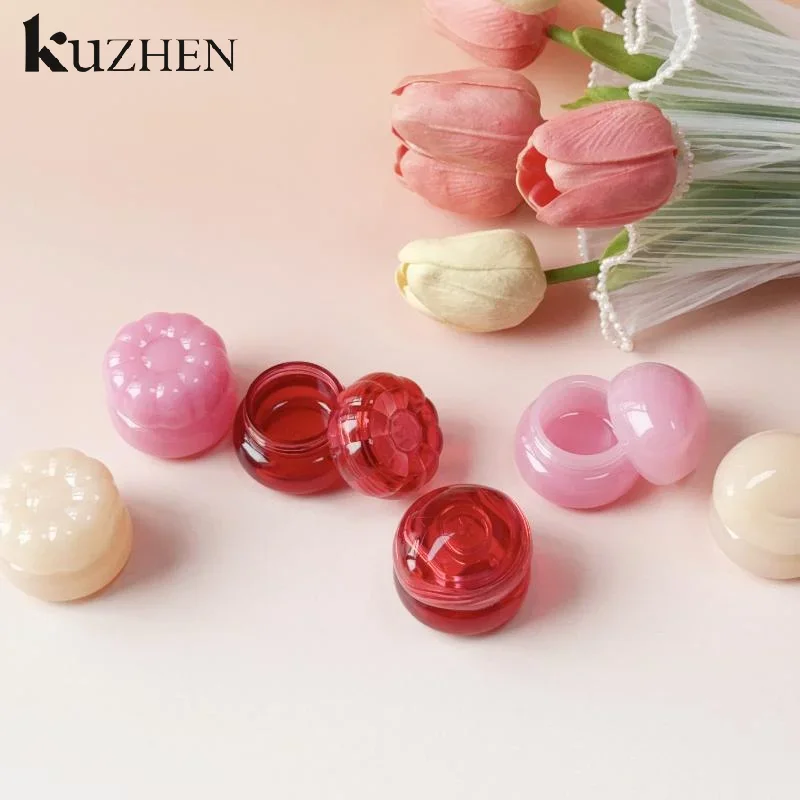 5g Empty Plastic Lip Scrub Jars With Cover Balm Mask Skin Care Container Cute Blush Jar Cosmetic Jars