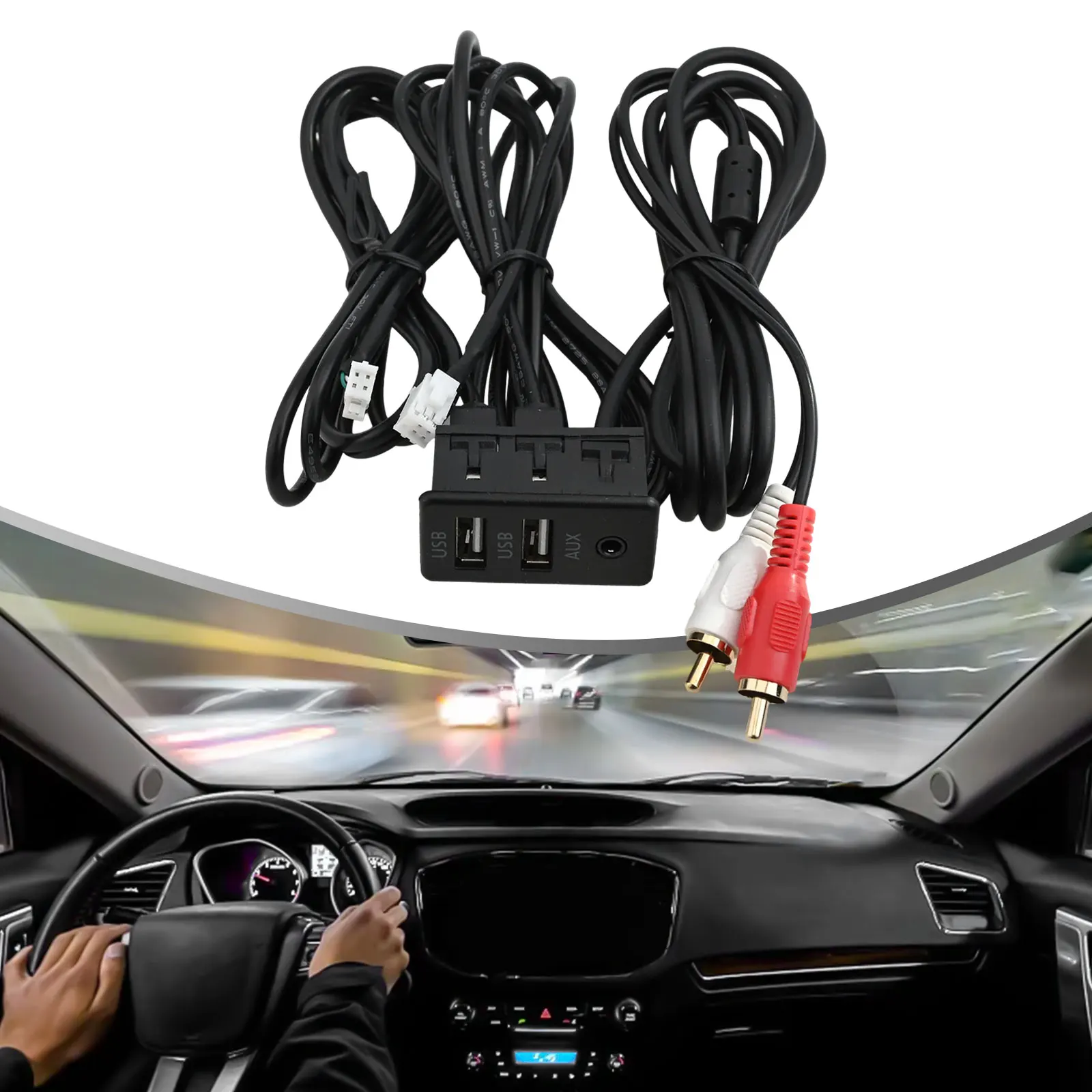 Base Car USB Panel Interface Extension High Quality Easy To Use Quick Installation Cable Adapter Wear Resistant